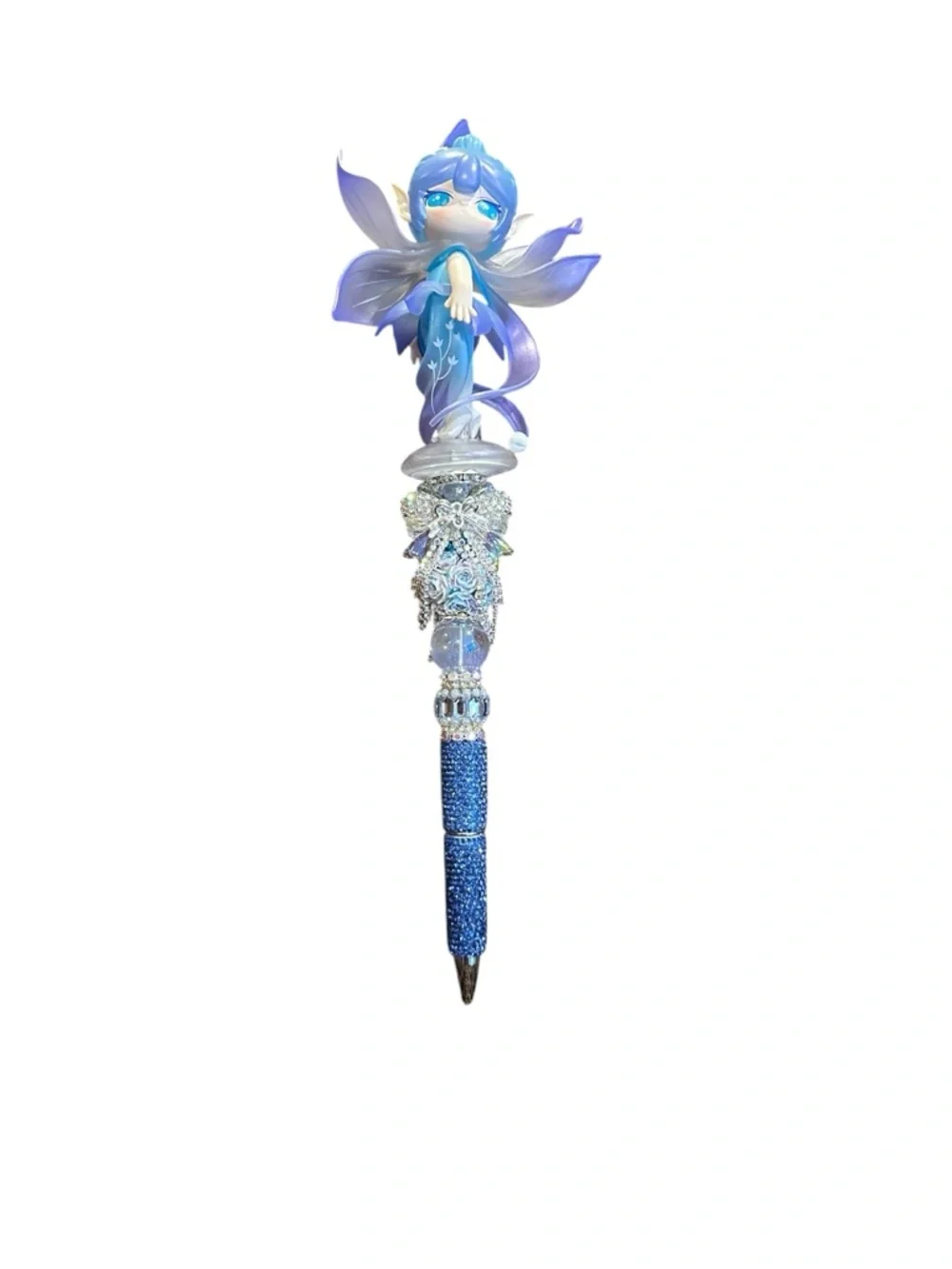 Gorgeous Hand Crafted Pen with an Authentic Suri Fairy as the Focal